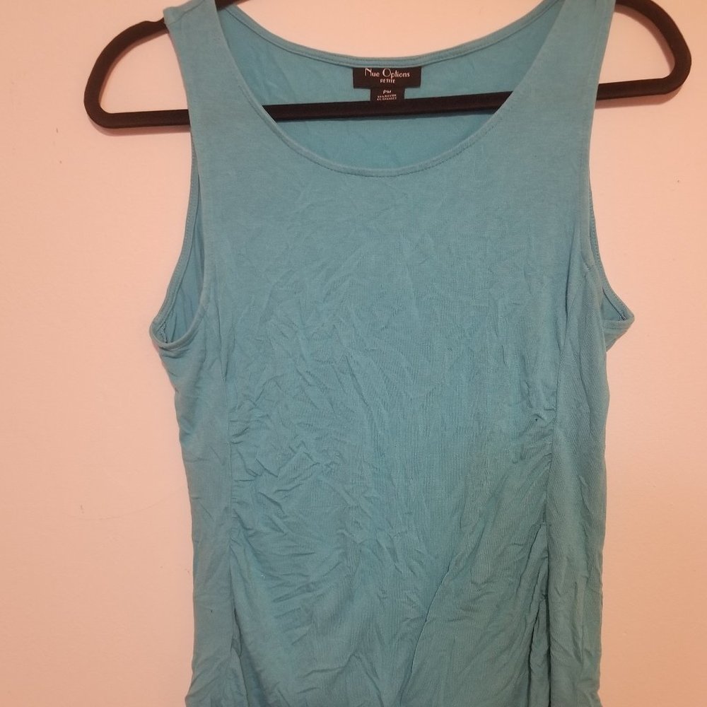 Nue Options Petite Medium - Sky Blue Sleeveless Blouse